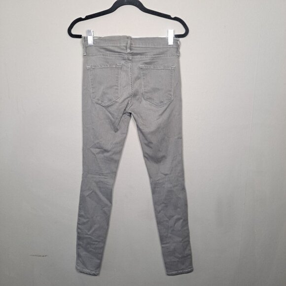 FRAME Le Skinny de Jeanne Satine Distressed Jeans 26 Grey - Picture 10 of 11